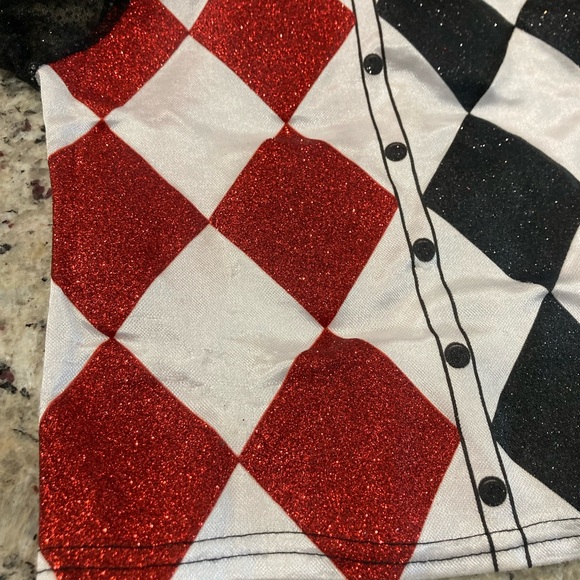 Harley Quinn DC Super Hero Girls Costume in Small has a couple spots on top - Picture 6 of 15